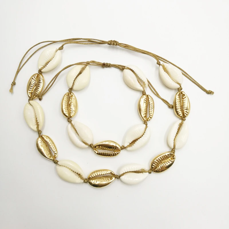 KBJW Original Nature and Zinc Alloy Shell Charm Necklace Beige Cord Gold Color Hand Jewelry One Set Necklace for Women Best Gift
KBJW Original Nature and Zinc Alloy Shell Charm Necklace Beige Cord Gold Color Hand Jewelry One Set Necklace for Women Best Gift
