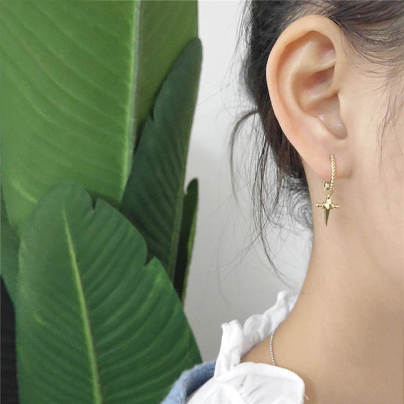 PONYKISS Trendy S925 Sterling Silver Elegant Creative Cross Hoop Earrings For Women Party Fine Accessories Birthday Gift
PONYKISS Trendy S925 Sterling Silver Elegant Creative Cross Hoop Earrings For Women Party Fine Accessories Birthday Gift