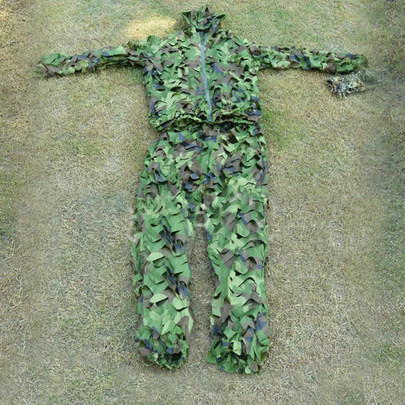 

Camo Jungle Sniper Ghillie Suit New high quality Hunting 3D Leaf Camouflage Clothing Screening and tree stand