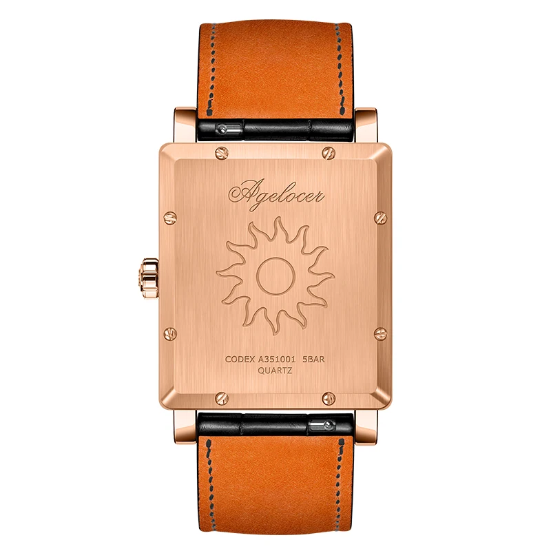 Top Brand Agelocer Luxury Quartz Women Watches Gold Watch Brown Leather Strap Watch 3403D2
Top Brand Agelocer Luxury Quartz Women Watches Gold Watch Brown Leather Strap Watch 3403D2