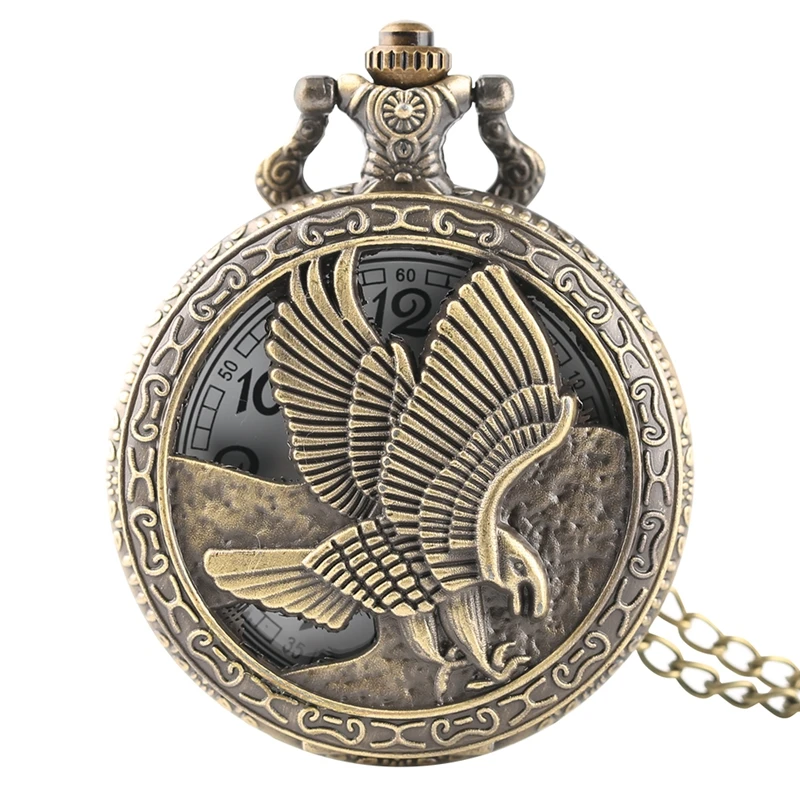 Винтажные карманные часы с рисунком совы кварцевые на цепочке подвеской в стиле