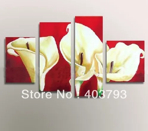 huge wall art modern wedding lily flower 4p oil painting of modern oil painting on canvas Free shipping
huge wall art modern wedding lily flower 4p oil painting of modern oil painting on canvas Free shipping
