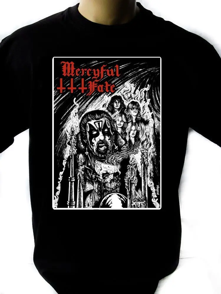 Mercyful Fate 02 мужские черные рок футболка новые размеры S XXXL|mercyful fate|rock t-shirtt-shirt black |