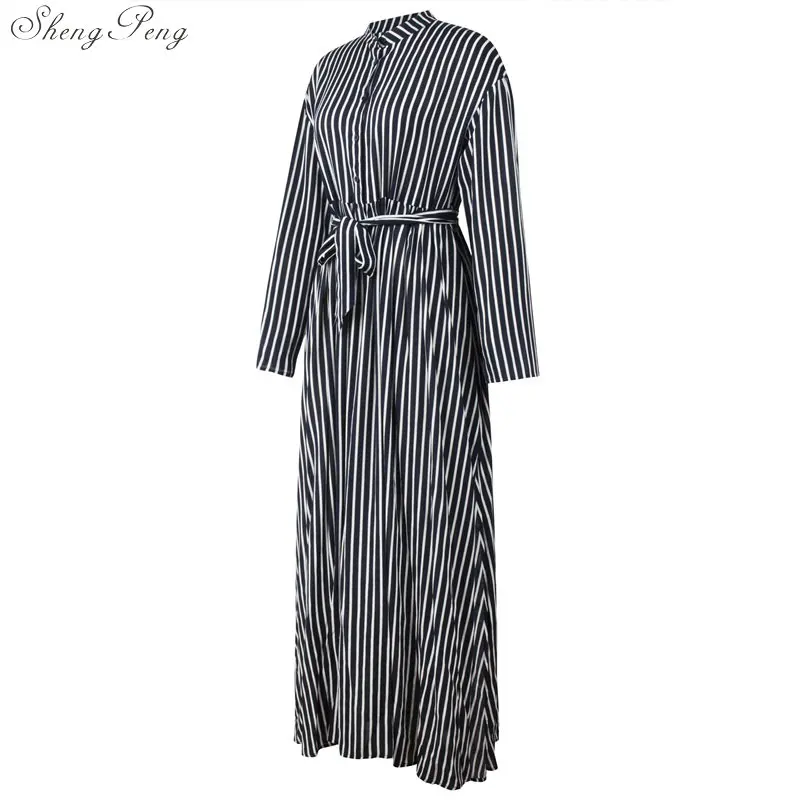 Casual Maxi Dress Muslim Abaya Kimono Stripe Flounce Long Robe Gowns Loose Jubah Ramadan Middle East Islamic Clothing V1258
Casual Maxi Dress Muslim Abaya Kimono Stripe Flounce Long Robe Gowns Loose Jubah Ramadan Middle East Islamic Clothing V1258