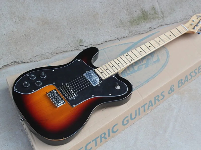 Factory Wholesale Sunset Color Left-hand Electric Guitar with 2H Pickups,Big Black Pickguard,Maple FretrboardOffer Customized
Factory Wholesale Sunset Color Left-hand Electric Guitar with 2H Pickups,Big Black Pickguard,Maple FretrboardOffer Customized
