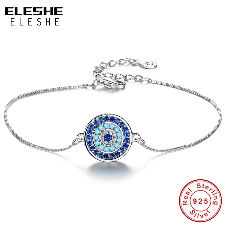 ELESHE 925 кольцо из стерлингового серебра с голубым глаз звено цепи цепного браслета с украшением в виде кристаллов CZ регулируемый браслет-цеп...
ELESHE 925 кольцо из стерлингового серебра с голубым глаз звено цепи цепного браслета с украшением в виде кристаллов CZ регулируемый браслет-цеп...
