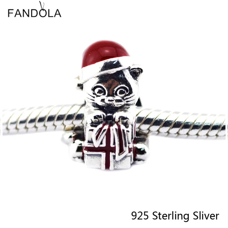925 Sterling Silver Christmas Kitten, Berry Red Enamel Fit DIY Original Brand Bracelet Bead Merry Christmas
925 Sterling Silver Christmas Kitten, Berry Red Enamel Fit DIY Original Brand Bracelet Bead Merry Christmas