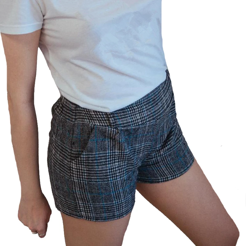 INDJXND Casual Loose Wide Leg Plaid Shorts Femme Spring Autumn Wool Women Fashion Winter Elastic Waist Cotton Grey Black Bottom
INDJXND Casual Loose Wide Leg Plaid Shorts Femme Spring Autumn Wool Women Fashion Winter Elastic Waist Cotton Grey Black Bottom
