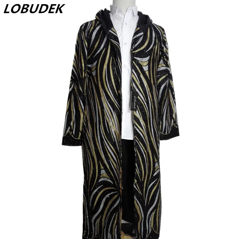 High quality Men Sequins Windbreaker Tide Fashion Long Coat Outerwear Nightclub Punk Singer Hip-Hop Rock Dancer DS Stage Costume
High quality Men Sequins Windbreaker Tide Fashion Long Coat Outerwear Nightclub Punk Singer Hip-Hop Rock Dancer DS Stage Costume