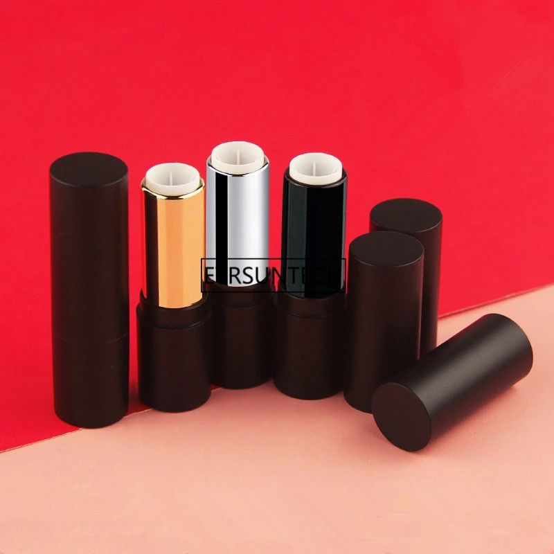 

500pcs Empty Round Matte Black 12.1mm Lipstick Tube Containers Lip Balm Bottle DIY Cosmetic Makeup Refillable Holder F3290