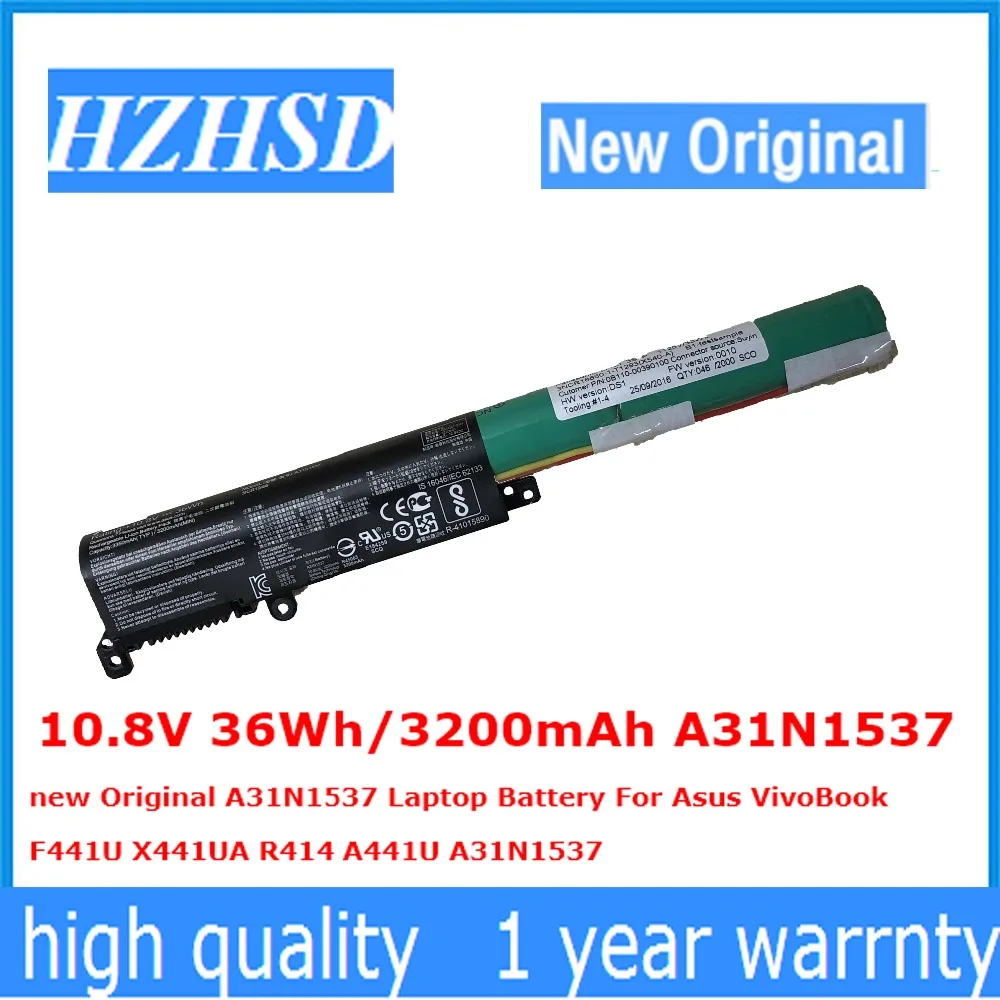 Новый оригинальный A31N1537, 10,8 В, 36 Вт/ч, 3200 мА/ч, A31N1537 Аккумулятор для ноутбука Asus VivoBook F441U X441UA R414 A441U
Новый оригинальный A31N1537, 10,8 В, 36 Вт/ч, 3200 мА/ч, A31N1537 Аккумулятор для ноутбука Asus VivoBook F441U X441UA R414 A441U