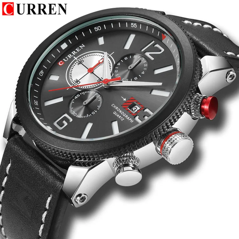 CURREN 8281 Mens Watches Waterproof Top Brand Luxury Chronograph Date Fashion Casual Genuine Leather Sport Military Male Clock
CURREN 8281 Mens Watches Waterproof Top Brand Luxury Chronograph Date Fashion Casual Genuine Leather Sport Military Male Clock