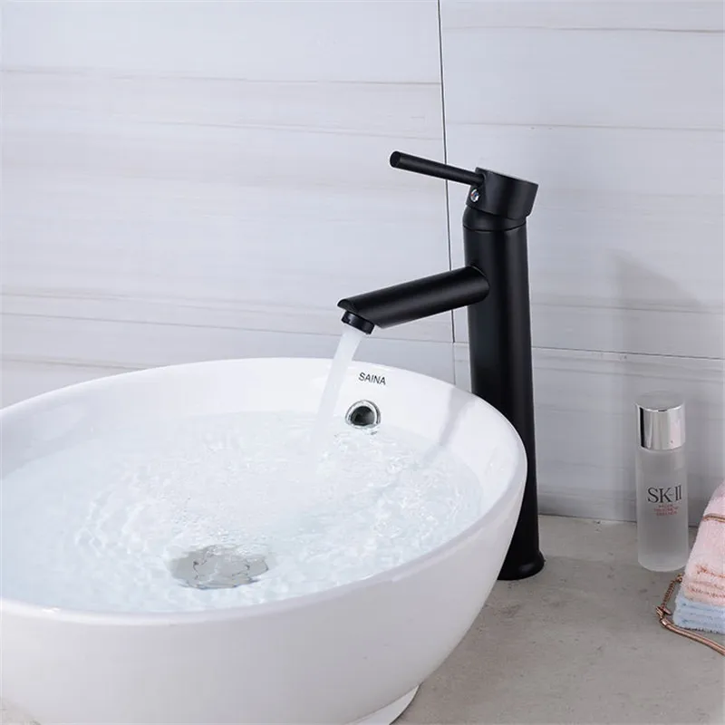 Basin Faucet Brass Sink Mixer Tap Hot & Cold Black Baking Bathroom Faucet Single Handle Deck Mounted Lavatory Crane Tap Torneira
Basin Faucet Brass Sink Mixer Tap Hot & Cold Black Baking Bathroom Faucet Single Handle Deck Mounted Lavatory Crane Tap Torneira
