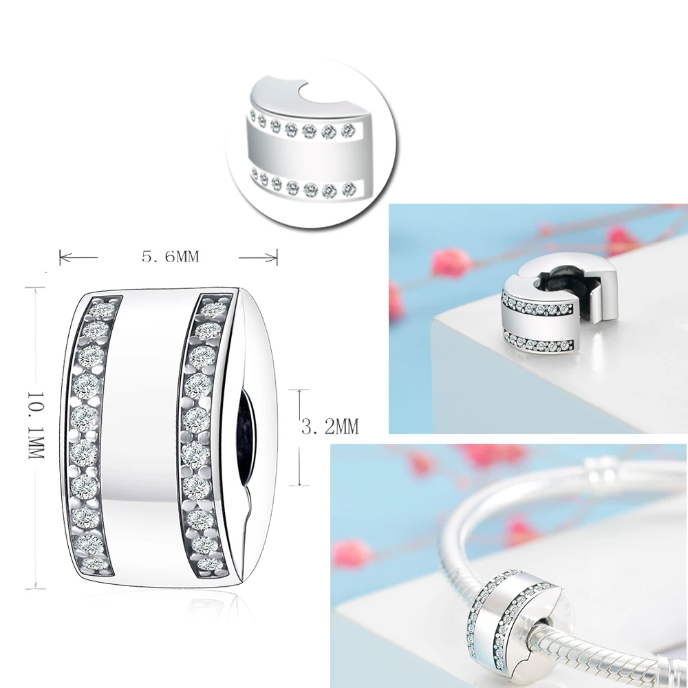 2019 Genuine 925 Sterling Silver Cilps Charms Beads Dangle Fits Original Charm Bracelet DIY Jewelry For Making Pulsera
2019 Genuine 925 Sterling Silver Cilps Charms Beads Dangle Fits Original Charm Bracelet DIY Jewelry For Making Pulsera