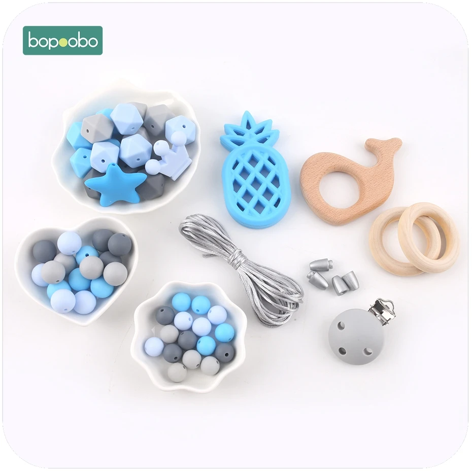 Bopoobo Baby Accessories Toys Wooden Whale Silicone Beads Pineapple Food Grade DIY Teething Jewelry Nursing Pendant Rattle
Bopoobo Baby Accessories Toys Wooden Whale Silicone Beads Pineapple Food Grade DIY Teething Jewelry Nursing Pendant Rattle