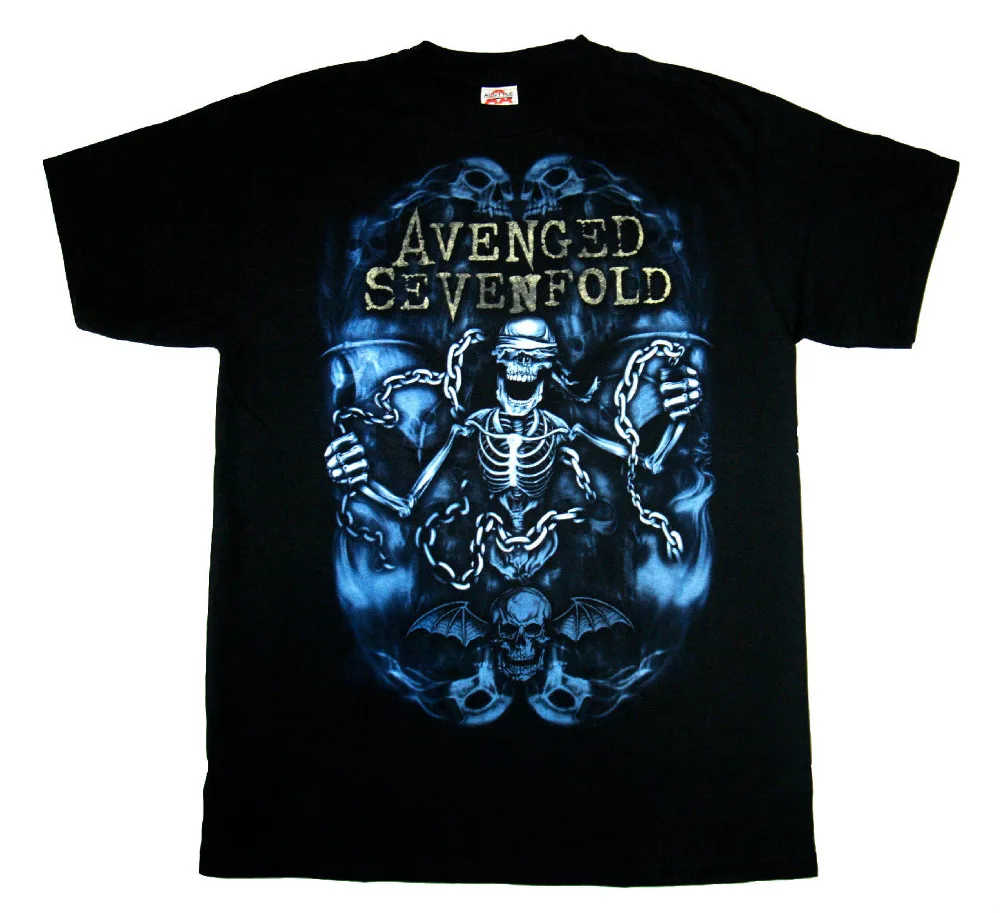 AVENGED SEVENFOLD-слепой ярость-футболка новый S-M-L-XL Лето Рубашка с короткими рукавами
