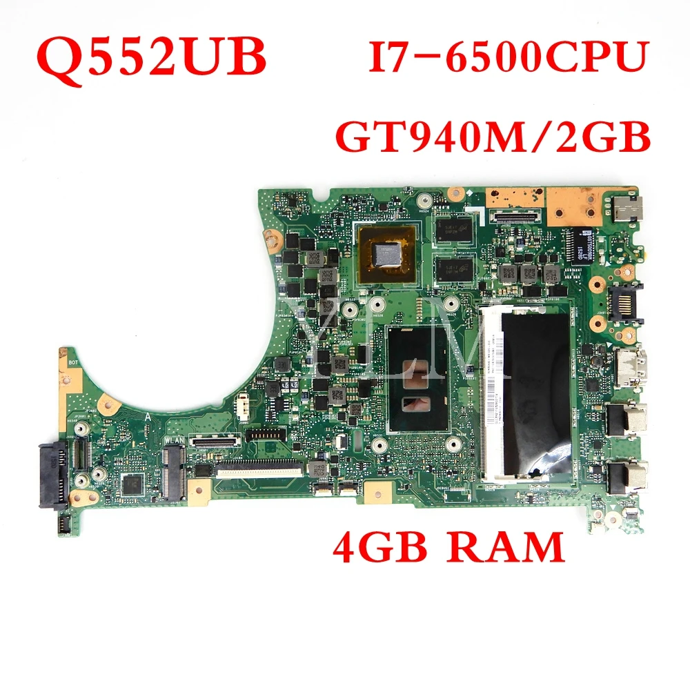 Q552UB Motherboard REV2.0 940MX/2GB I7-6500CPU 4GB RAM Mainboard For Asus Q552U Q552UB Laptop Motherboard Tested OK
Q552UB Motherboard REV2.0 940MX/2GB I7-6500CPU 4GB RAM Mainboard For Asus Q552U Q552UB Laptop Motherboard Tested OK