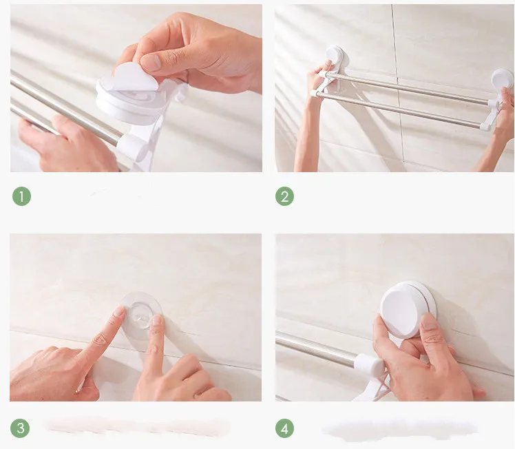 45cm Suction Cup Double Towel Bars Towel Holder Stainless Steel Towel Rack With Plastic Bathroom Storage Holder Accessories
45cm Suction Cup Double Towel Bars Towel Holder Stainless Steel Towel Rack With Plastic Bathroom Storage Holder Accessories