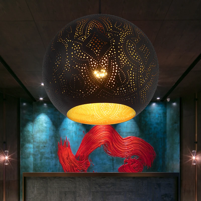 Retro Nordic Porous pendant lamp creative iron black drop light fixtures led e27 for restaurant hotel kitchen coffee shop
Retro Nordic Porous pendant lamp creative iron black drop light fixtures led e27 for restaurant hotel kitchen coffee shop
