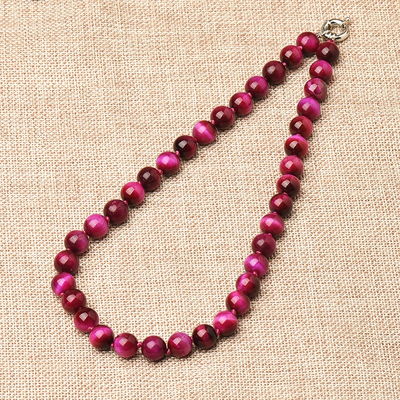 Size For 10mm Dark Pink Smooth Rose Tiger Eyes Stone Making Diy Chain Necklace 18inch For Women's Day Gifts H420
Size For 10mm Dark Pink Smooth Rose Tiger Eyes Stone Making Diy Chain Necklace 18inch For Women's Day Gifts H420