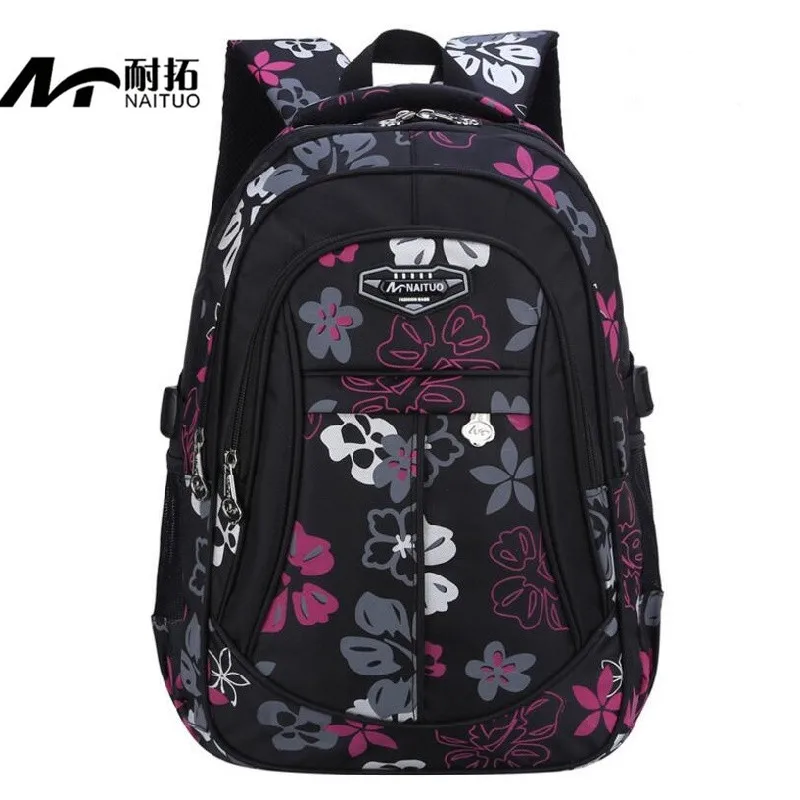 Фото Новые школьные ранцы с цветочным рисунком для девочек детский рюкзак начальной
