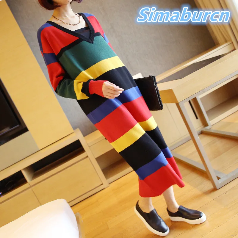 Women Autumn Pullover Winter Sweater Knitted Dresses Long Sleeve Casual Bodycon Robe Female Striped Dresses Straight Vestidos
Women Autumn Pullover Winter Sweater Knitted Dresses Long Sleeve Casual Bodycon Robe Female Striped Dresses Straight Vestidos