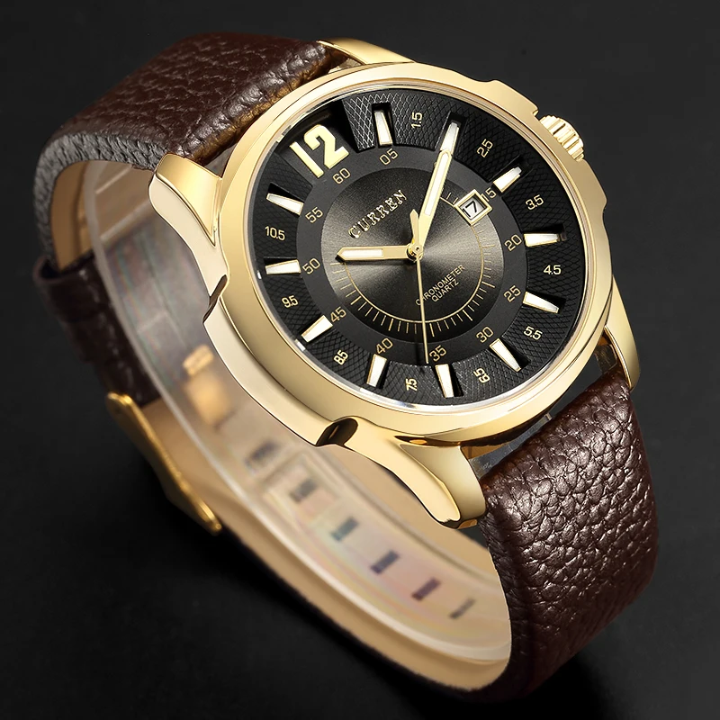 CURREN Мужские часы лучший бренд класса люкс Модные Бизнес наручные золотые