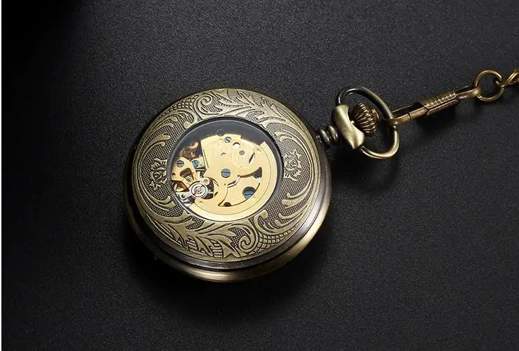 New phoenix Bronze antiques Hollow Fully automatic luminous Mechanical pocket watches SP8789
New phoenix Bronze antiques Hollow Fully automatic luminous Mechanical pocket watches SP8789