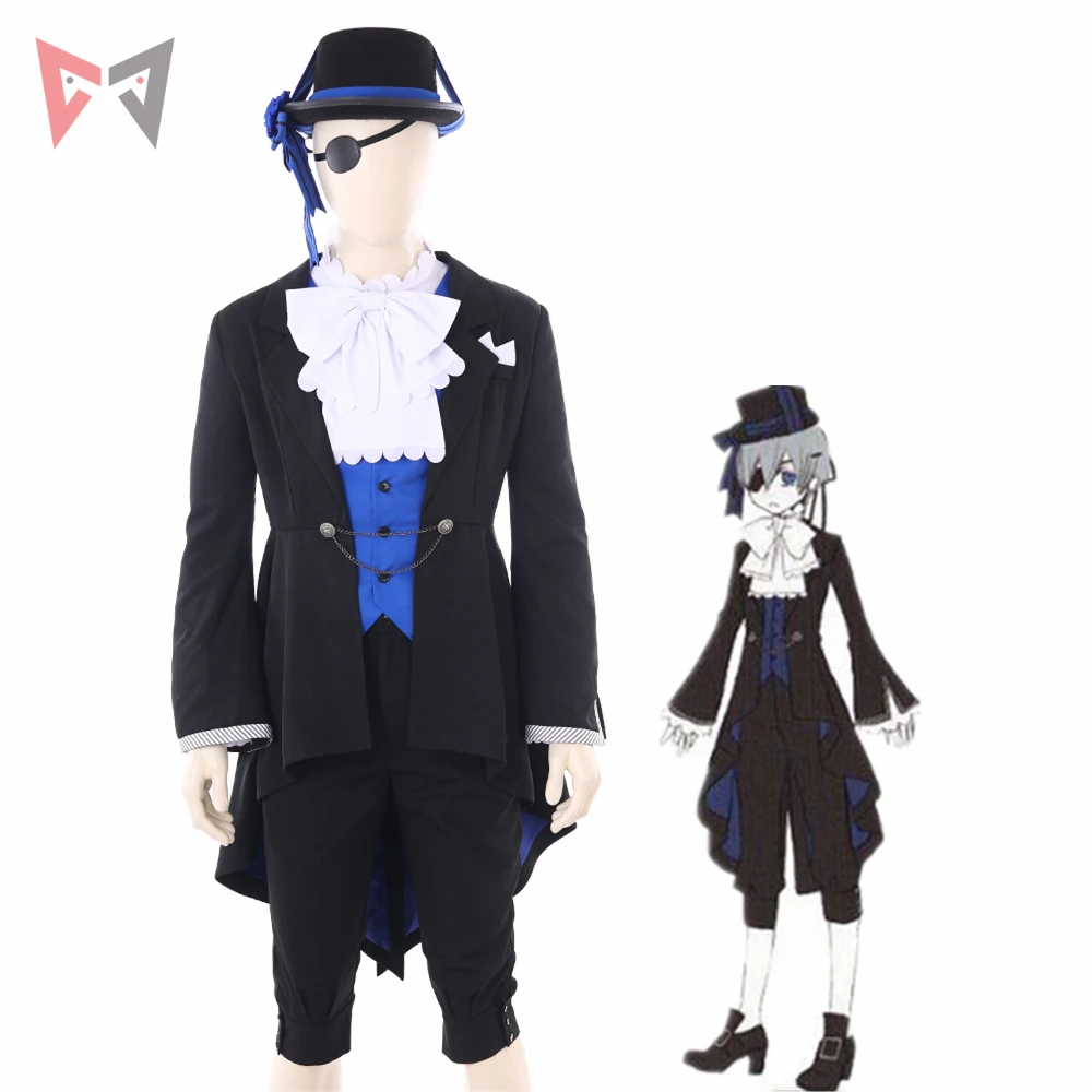 MMGG Черный Дворецкий косплэй Ciel Phantomhive костюм новый комплект индивидуальный заказ размеры|Костюмы аниме| |