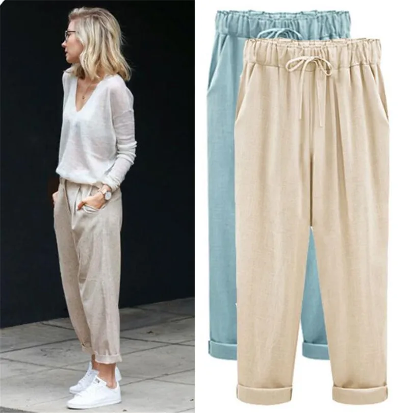 VIIANLES Summer Loose Trousers Women Casual Harem Pants Women Elastic High Waist Casual Pants Office
VIIANLES Summer Loose Trousers Women Casual Harem Pants Women Elastic High Waist Casual Pants Office
