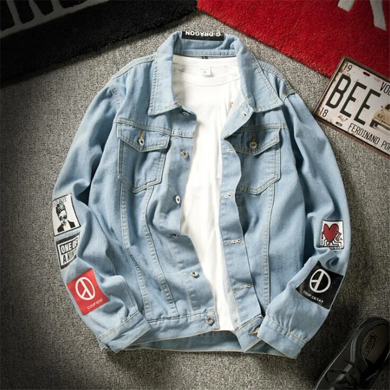 2019 New Top Quality Denim Jackets Men Cowboy Slim Fit Bomber Jacket Men's Jean Jacket Hip Hop Print Coats 3XL Chaqueta Hombre
2019 New Top Quality Denim Jackets Men Cowboy Slim Fit Bomber Jacket Men's Jean Jacket Hip Hop Print Coats 3XL Chaqueta Hombre