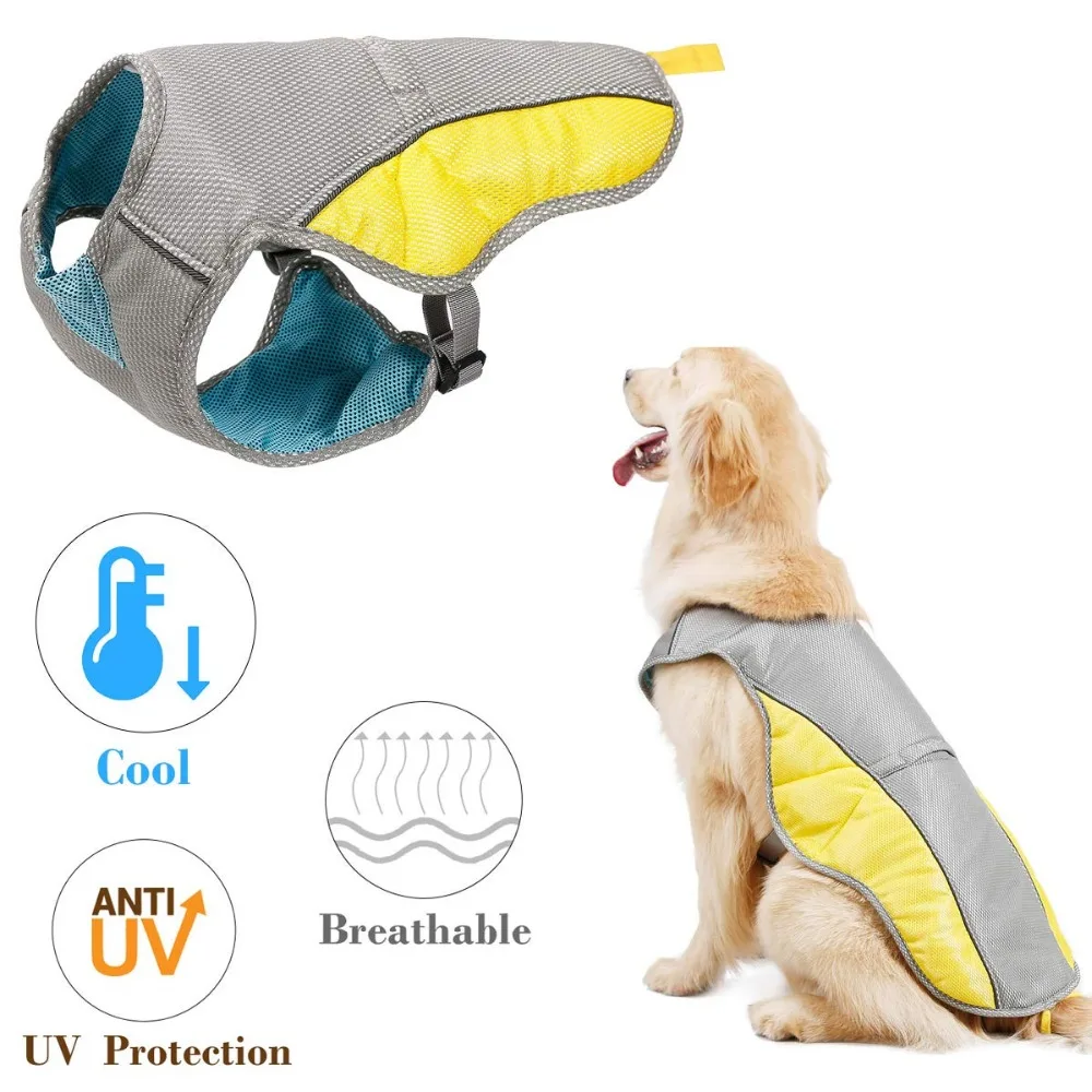 

Новинка, регулируемый сетчатый светоотражающий жилет для собак, быстросъемный охлаждающий жилет для собак, охлаждающая одежда