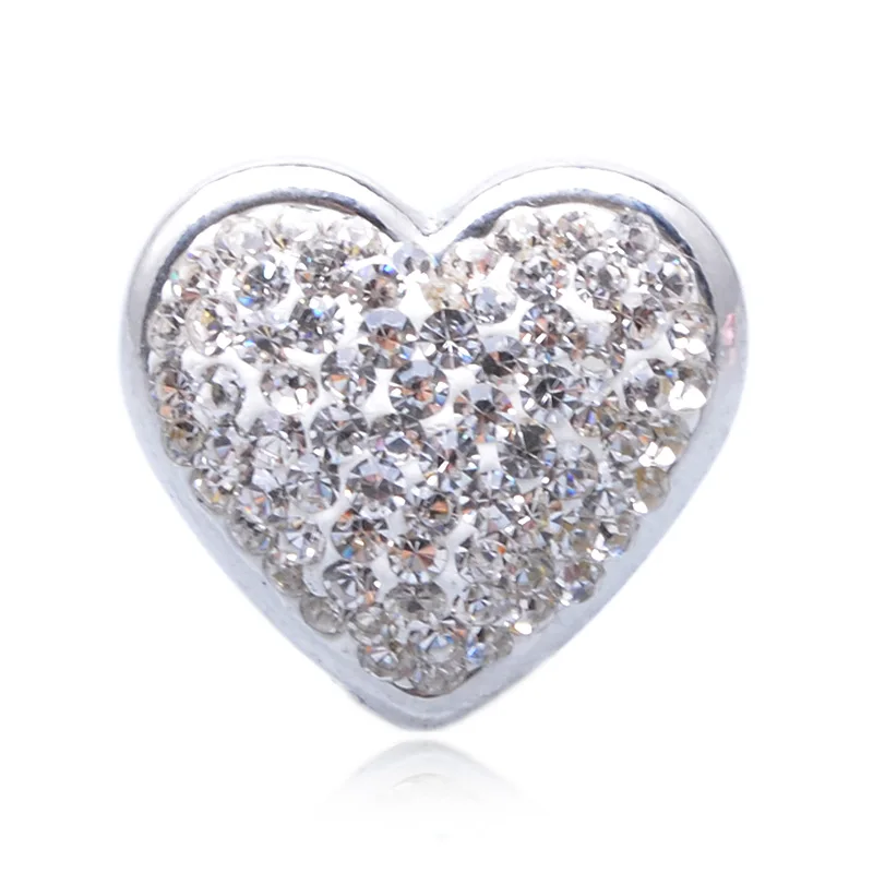 New 10pcs/lot white crystal heart snap button bracelet charms jewelry Ginger Snaps fit 18mm snap Jewelry
New 10pcs/lot white crystal heart snap button bracelet charms jewelry Ginger Snaps fit 18mm snap Jewelry