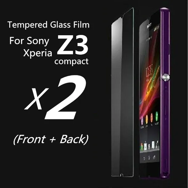 Unitech 2pcs/lot*(Front+ Back)2.5D 9H Explosion-Proof Tempered Glass Film For Sony Xperia Z3 Compact D5833 HD Screen Protector
Unitech 2pcs/lot*(Front+ Back)2.5D 9H Explosion-Proof Tempered Glass Film For Sony Xperia Z3 Compact D5833 HD Screen Protector