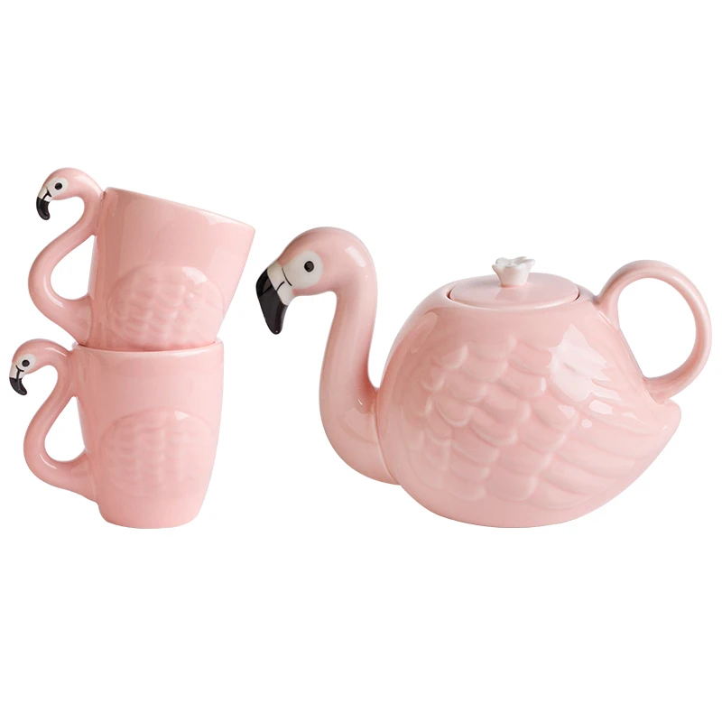 Wholesale Creative 3D Pink Famingo Coffeware Sets Super Beauty Porcelain Tea Pot Beautiful Girl Birthday Gift Free Shipping
Wholesale Creative 3D Pink Famingo Coffeware Sets Super Beauty Porcelain Tea Pot Beautiful Girl Birthday Gift Free Shipping