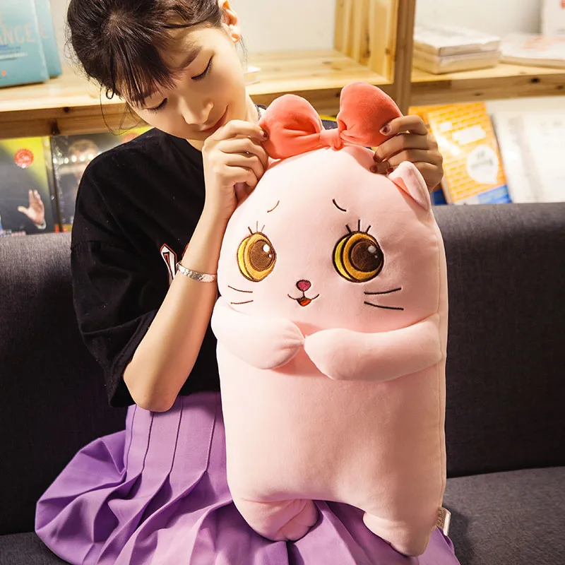 55cm Kawaii Cat Plush Pillow Soft Stuffed Cartoon Animal Pink/White Cat Doll Baby Accompany Toys Girlfriend Valentine's Day Gift
55cm Kawaii Cat Plush Pillow Soft Stuffed Cartoon Animal Pink/White Cat Doll Baby Accompany Toys Girlfriend Valentine's Day Gift