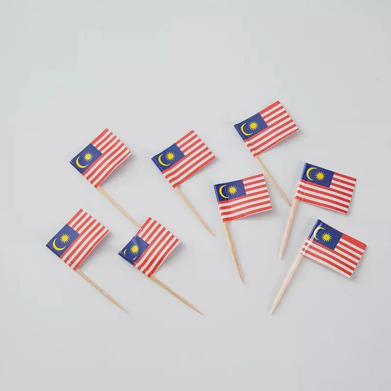 Factory direct custom foreign trade embassy dedicated Malaysia toothpick flag green fruit toothpick flag
Factory direct custom foreign trade embassy dedicated Malaysia toothpick flag green fruit toothpick flag