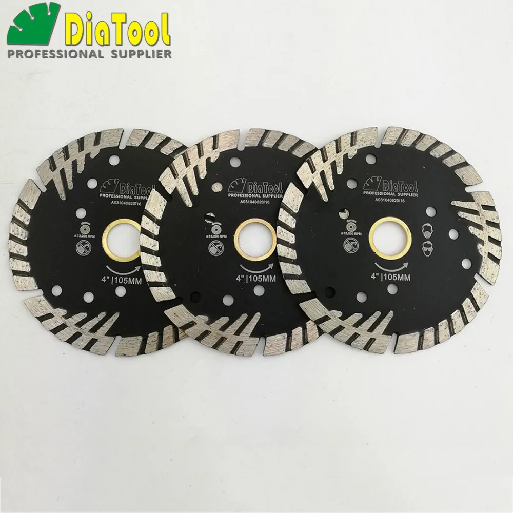 3pcs 105mm Hot pressed Diamond turbo saw Blades with Slant protection teeth 4" Diamond cutting disc for stone & concrete
3pcs 105mm Hot pressed Diamond turbo saw Blades with Slant protection teeth 4" Diamond cutting disc for stone & concrete