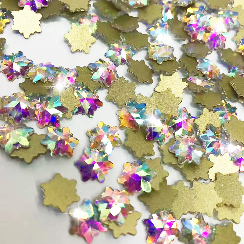 Non Hotfix Crystal Rhinestones snowflake Nail Art Crystal AB Strass Flatback Stones 10pcs DIY 3D Gems decoration
Non Hotfix Crystal Rhinestones snowflake Nail Art Crystal AB Strass Flatback Stones 10pcs DIY 3D Gems decoration