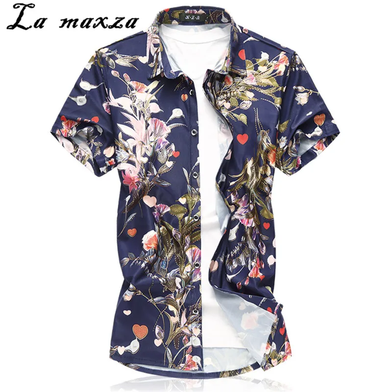 Plus Size Men Fashion Shirt 2019 Summer Casual Hawaiian Beach Clothes Short Sleeves Floral Print Shirts
Plus Size Men Fashion Shirt 2019 Summer Casual Hawaiian Beach Clothes Short Sleeves Floral Print Shirts