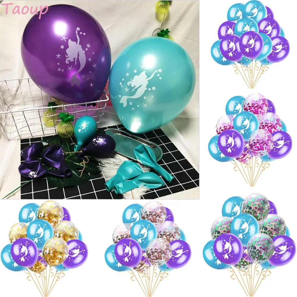 Taoup Foil Mermaid Balloons Latex Theme Confetti Ballons Oceanic Happy Birthday Decors for Kids Little Mermaid Party Supplies
Taoup Foil Mermaid Balloons Latex Theme Confetti Ballons Oceanic Happy Birthday Decors for Kids Little Mermaid Party Supplies