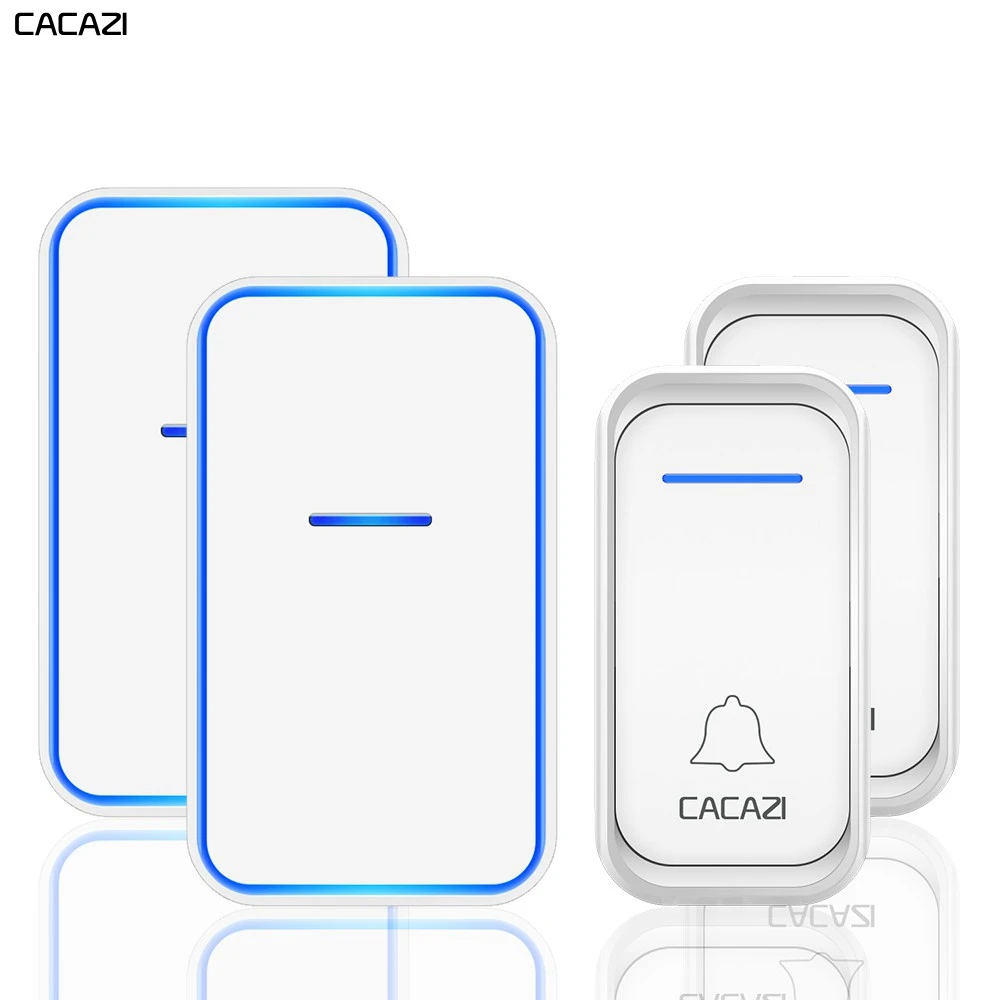 CACAZI Intelligent Wireless Doorbell Waterproof 300M Remote 2 Button 2 Receiver US EU UK AU Plug Home Welcome Calling Door Bell
CACAZI Intelligent Wireless Doorbell Waterproof 300M Remote 2 Button 2 Receiver US EU UK AU Plug Home Welcome Calling Door Bell
