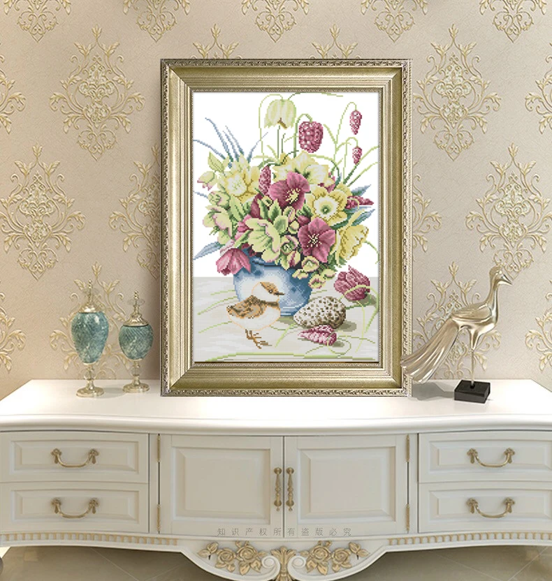 Flowers and bird Cross Stitch Kits Printed patterns canvas Living room Embroidery Needlework set Easy Cross-stitch Home Decor
Flowers and bird Cross Stitch Kits Printed patterns canvas Living room Embroidery Needlework set Easy Cross-stitch Home Decor