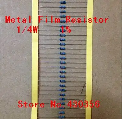 Free Shipping 100pcs/lot 0.25W Metal Film Resistor +-1% 10K ohm 10K 4.7k 2.2K 1K 100K 1/4W 1R--10M
Free Shipping 100pcs/lot 0.25W Metal Film Resistor +-1% 10K ohm 10K 4.7k 2.2K 1K 100K 1/4W 1R--10M
