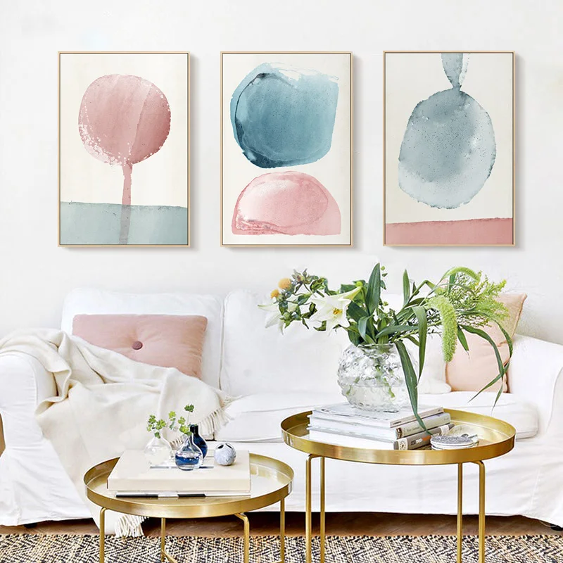 Nordic Abstract Watercolor Geometric Modern Canvas Paintings Blue And Pink Circle Posters Print Wall Art Pictures Bedroom Decor
Nordic Abstract Watercolor Geometric Modern Canvas Paintings Blue And Pink Circle Posters Print Wall Art Pictures Bedroom Decor