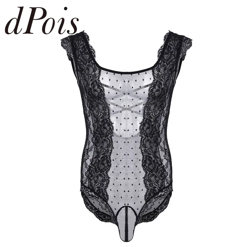 Gay Mens Crossdress Sissy Lingerie Floral Lace Polka Dots See Through Mesh Pouch Male One-Piece Bodysuit Nightwear Sleepwear
Gay Mens Crossdress Sissy Lingerie Floral Lace Polka Dots See Through Mesh Pouch Male One-Piece Bodysuit Nightwear Sleepwear