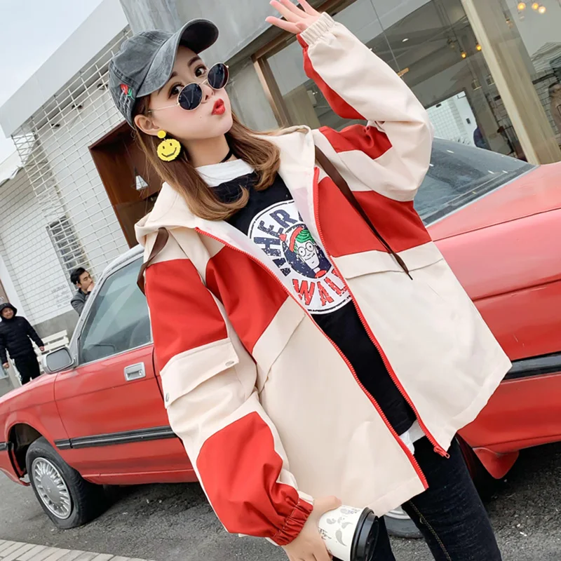 elegant patchwork hooded loose jacket oversized pockets Drawstring tie coat ladies outerwear casual chic tops CA122
elegant patchwork hooded loose jacket oversized pockets Drawstring tie coat ladies outerwear casual chic tops CA122