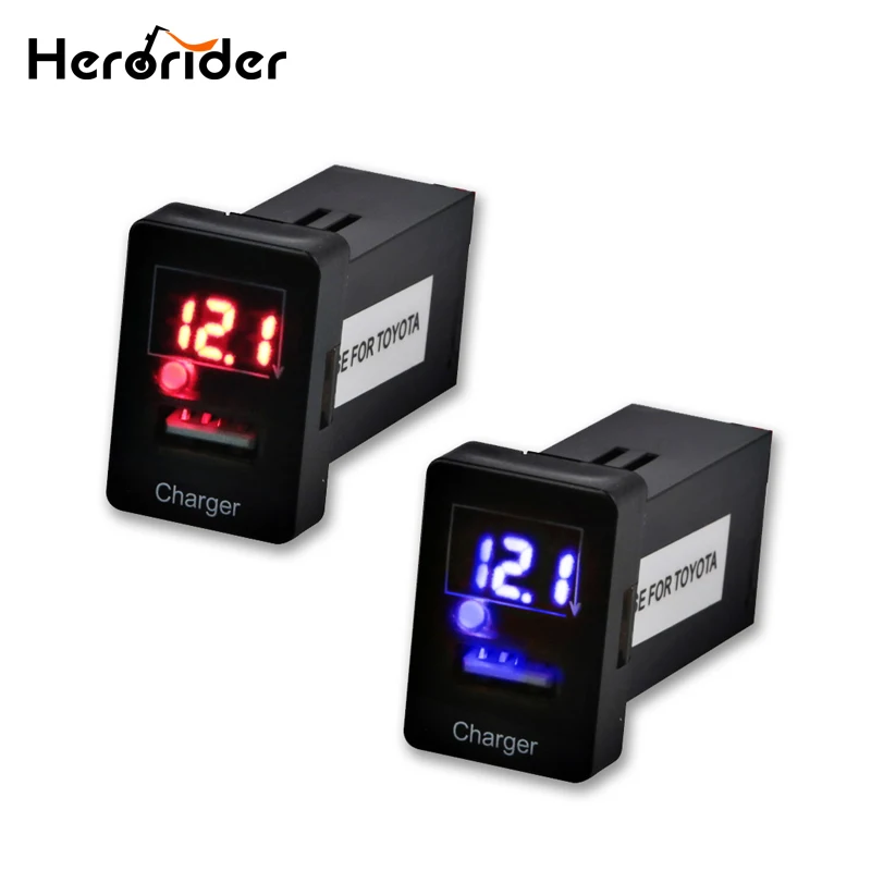 Herorider 5 в 2,1 а зарядное устройство для телефона для TOYOTA USB-порт приборной панели вольтметр автомобильное зарядное устройство адаптер прикури...
Herorider 5 в 2,1 а зарядное устройство для телефона для TOYOTA USB-порт приборной панели вольтметр автомобильное зарядное устройство адаптер прикури...