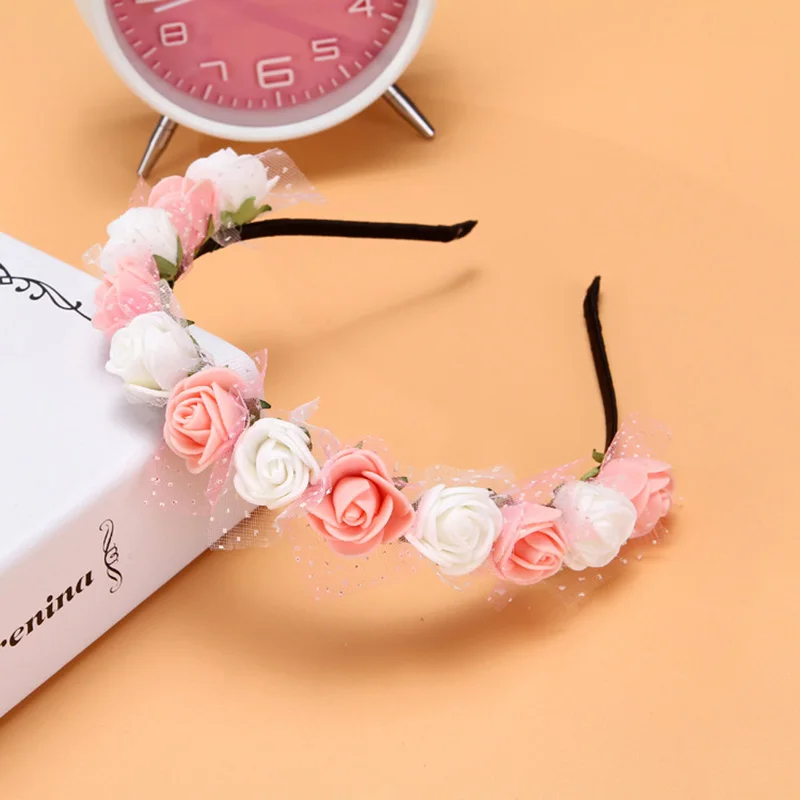 Sweet Candy Bridal Foam Flower Crown Headpieces Bridesmaid Children Hair Flower Headbands Artificial Rose Wreath Beach Headwear
Sweet Candy Bridal Foam Flower Crown Headpieces Bridesmaid Children Hair Flower Headbands Artificial Rose Wreath Beach Headwear