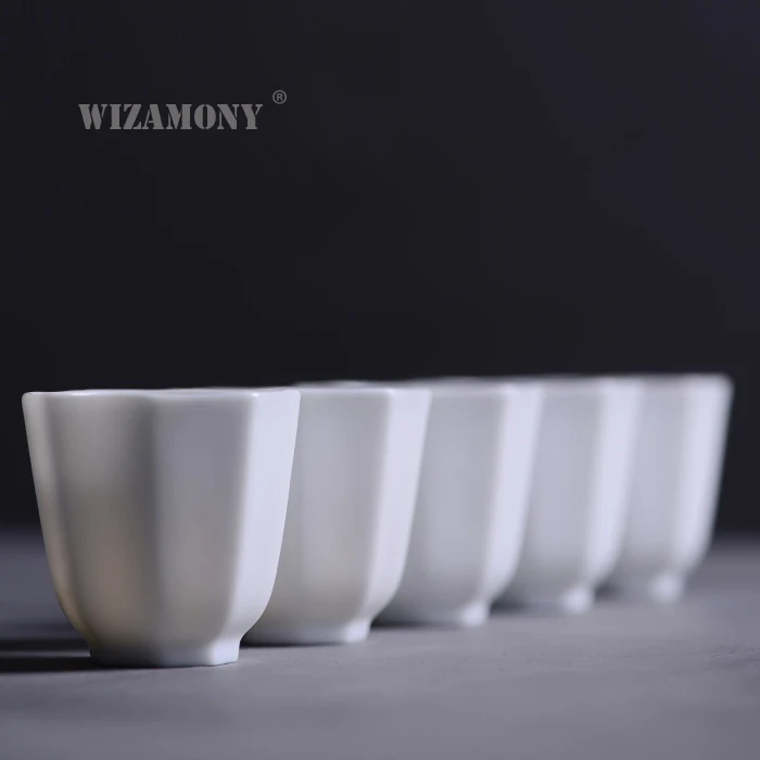 2 шт.! Посуда для напитков WIZAMONY Цзиндэчжэнь чайный сервиз чайная чашка белые